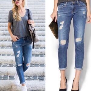 Adriano Goldschmied AG Stilt Cigarette Jean 31R Distressed